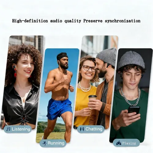 Miniatura 3 de Auriculares inalámbricos Bluetooth con cancelación de ruido Bluetooth 5.3, pantalla LED estéreo de alta fidelidad, auriculares intrauditivos