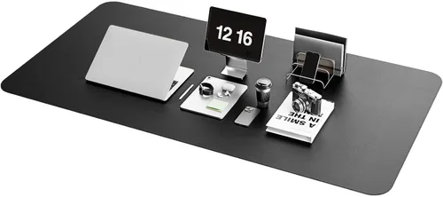 Miniatura 48 de YSAGi Almohadilla de escritorio de piel antideslizante, tapete impermeable para teclado de computadora portátil, protector de mesa y alfombrilla
