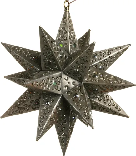 Miniatura 10 de Hometown Evolution, Inc. Luz de estrella colgante de estaño mexicano de 18 pulgadas - Corte de flor