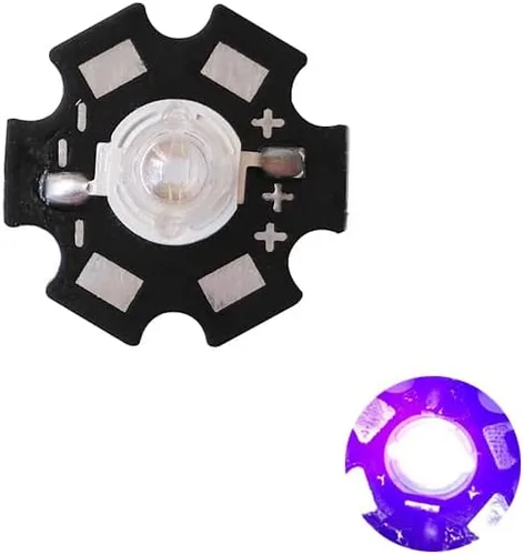 Miniatura 6 de 3W ULTRAVIOLETA púrpura LED bombillas ultravioleta lámpara chips 365nm 375nm 380nm 385nm 395nm 405nm 410nm 420nm con 0.787 in PCB sustrato