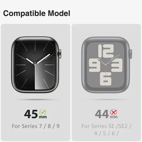 Miniatura 52 de ULTIMAL - Correa resistente con estuche para Apple Watch de 44 mm, correa protectora a prueba de golpes de grado militar para hombres, correa