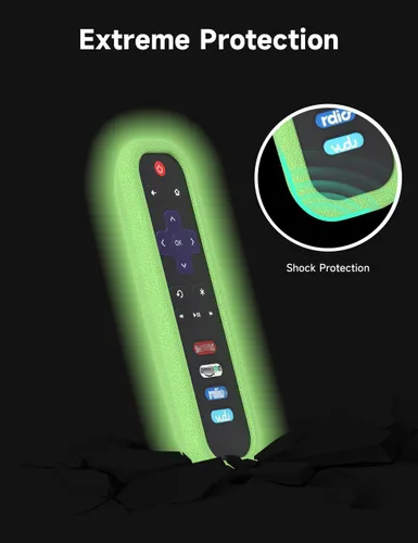 Miniatura 4 de Funda para Roku Smart TV RC280 RC282 URC280J XRC280J XRC280J Reemplazo universal Funda de silicona ligera con cordón para control remoto Roku TV