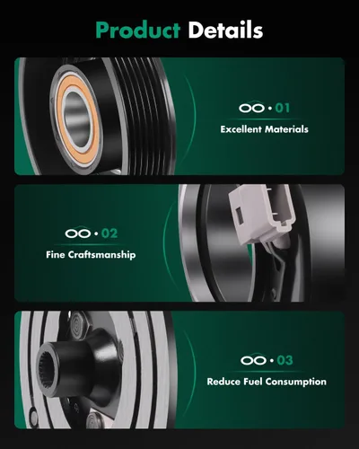 Miniatura 6 de SCITOO Embrague del compresor de CA para Ford E-150 Econoline 4.9L 5.0L 5.8L 1996, para Ford E-350 Econoline 4.9L 5.8L 7.5L 1996, para Mazda B3000