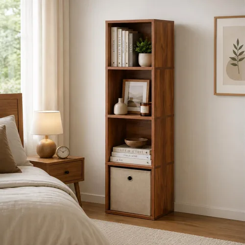 Miniatura 10 de Librería, estantería, estantes de almacenamiento independientes, estantería abierta para dormitorio, estantería pequeña para sala de estar y oficina