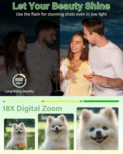 Miniatura 4 de Cámara digital 5K para fotografía, cámara de videoblogs WiFi de 75 megapíxeles para YouTube con pantalla giratoria de 3" 180°, cámara de video UHD