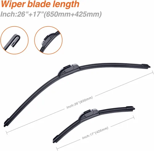 Miniatura 2 de 3 limpiaparabrisas de repuesto para Mazda CX-9 2015 2014 2013 2012 2011 2010-2007 26/17/14 pulgadas (juego de 3) limpiaparabrisas de 26+17 pulgadas