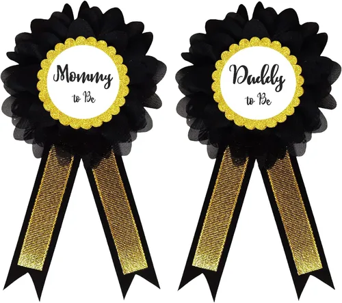 Miniatura 7 de Juego de 3 pines de ramillete y ramillete de maternidad, para mamá y papá, ramillete y diamantes de imitación de flores para embarazo, accesorios