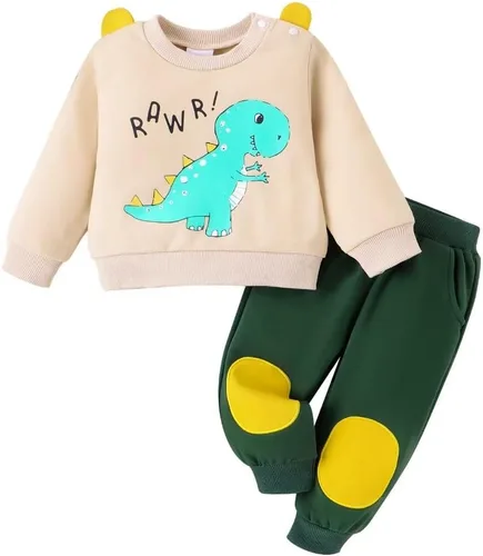 Miniatura 16 de Ropa para bebé niño pequeño, conjuntos de otoño e invierno, sudadera de manga larga con oso y pantalones, conjunto de 6 meses a 2 años