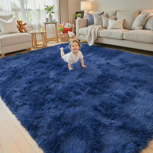 Miniatura 78 de Alfombras circulares súper suaves para niñas, castillo de princesa, tienda de campaña de 5 diámetros, alfombras circulares de área para dormitorio