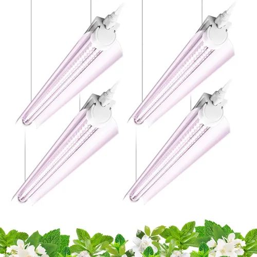 Miniatura 22 de Barrina Luz de cultivo de plantas T8 de 4 pies, 252 W (6 x 42 W, equivalente a 1400 W), espectro completo, lámpara de cultivo LED para cultivo