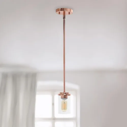 Miniatura 4 de Elegant Designs PT1020-ABS - Colgante cilíndrico cilíndrico de 5.75 pulgadas para isla de cocina, vestíbulo, comedor, pasillo, dormitorio, sala