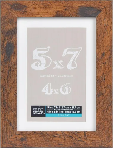 Miniatura 17 de Studio Decor Belmont portarretratos negro de 5 x 7 pulgadas con paspartú de 4 x 6 pulgadas, accesorios para colgar prefijados, pantalla horizontal