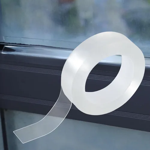 Miniatura 2 de Cinta transparente para sellado de ventana, 1.2 pulgadas x 16 pies, cinta de película de sellado de aislamiento de ventana transparente para burlete