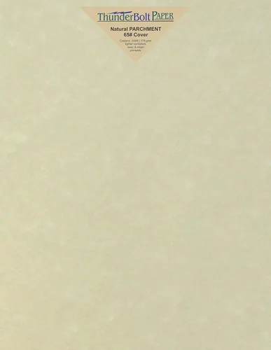 Miniatura 6 de 25 hojas de papel de cubierta de pergamino natural de 65 libras de 8.5 x 11 pulgadas, hojas de colores con peso de cartulina de 8.5 x 11 pulgadas