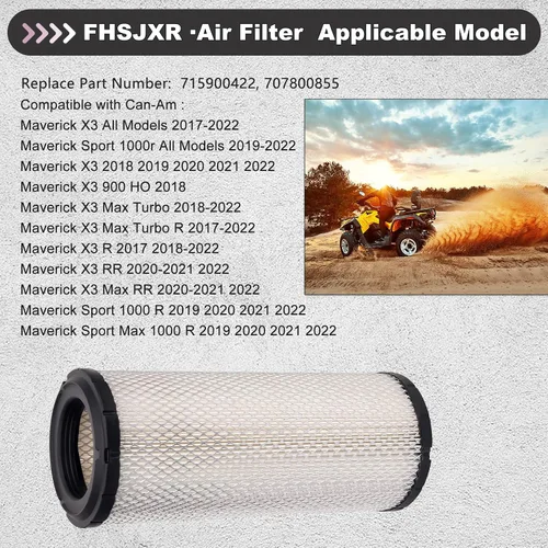 Miniatura 5 de 715900422 Filtro de aire para Can-Am Maverick X3 Max XDS XRS Turbo R RR Maverick Sport 1000 900 R 2017-2021 Limpiador de entrada de aire