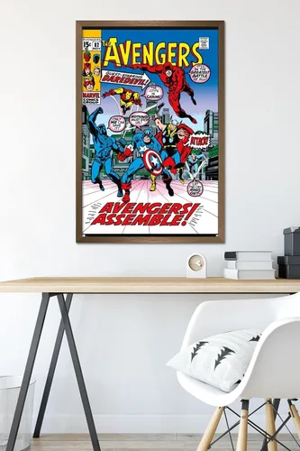 Miniatura 6 de Trends International Marvel Comics - Póster de pared de Avengers #82 Versión con marco de bronce