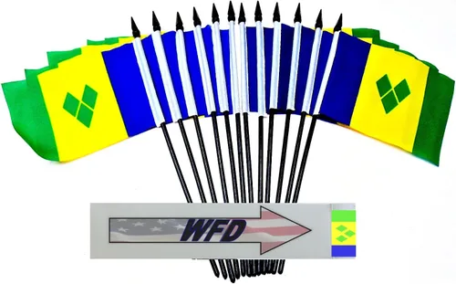 Miniatura 74 de World Flags Direct Banderas en miniatura de poliéster de Afganistán, paquete de 12, decoración de mesa de fiesta, desfiles, 4 x 6 pulgadas, verde