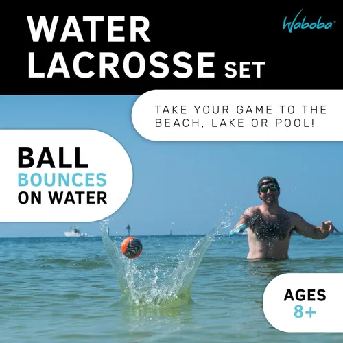 Miniatura 2 de Waboba Mini juego de lacrosse de agua divertido para juegos de playa y juegos de piscina, viene con una pelota de rebote de agua original