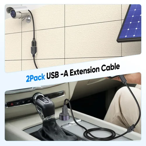 Miniatura 8 de Paquete de 2 cables de extensión USB 3.0, cable extensor USB 3.0 de transferencia de datos de 5 Gbps y carga rápida de 18 W, cables tipo A macho a