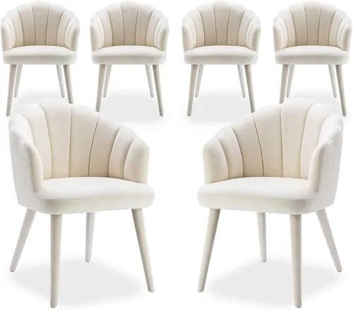 Miniatura 9 de chairus Juego de 2 sillas de comedor de terciopelo, modernas tapizadas de mediados de siglo, cómodos sillones decorativos para dormitorio, cocina