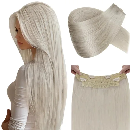 Miniatura 25 de LaaVoo Extensión de cola de caballo de cabello humano marrón para mujer, extensiones de cola de caballo marrón oscuro, extensiones de cabello humano