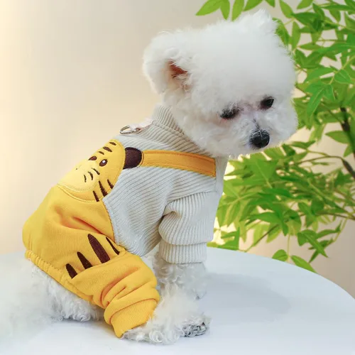 Miniatura 3 de Overoles para mascotas, suéteres para perros y gatos, ropa de invierno, ropa para perros pequeños, ropa de pana para mujer, lindo patrón de tigre