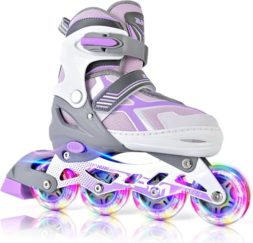 Miniatura 16 de 2PM SPORTS - Patines en línea ajustables Torinx verde para niños, patines divertidos para principiantes para niños, jóvenes, niñas, hombres