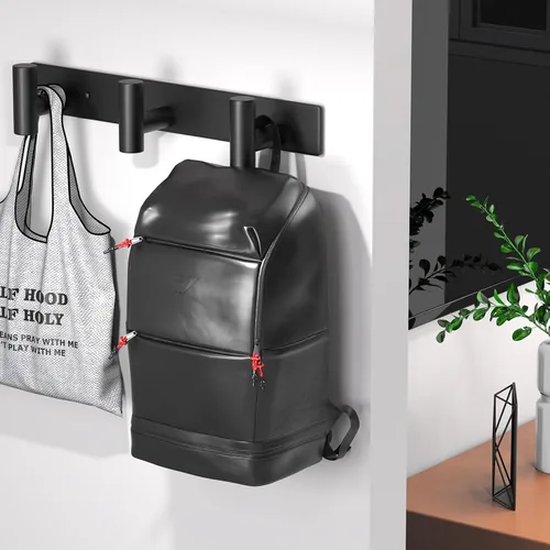Miniatura 6 de Perchero de Pared Montado - 3 Ganchos, Ganchos de Pared de Acero Inoxidable Resistente para Toalla, Bolso de Abrigo, Perchero para Sombreros