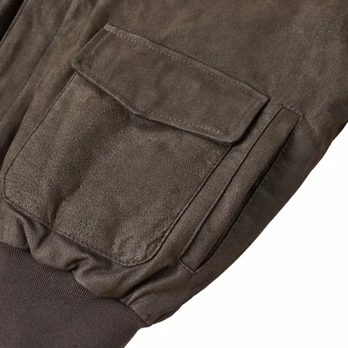Miniatura 3 de Landing Leathers Air Force A-2 - Chaqueta cazadora de cuero para hombre, chaqueta de aviador
