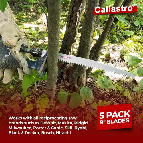 Miniatura 3 de Hojas de sierra de poda de madera de 9 pulgadas para sierras recíprocas/Sawzall - Paquete de 5 Caliastro