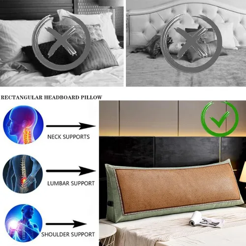 Miniatura 4 de Almohada triangular para cabecero, cojín triangular suave, almohada de lectura, respaldo grande, soporte de posicionamiento, almohada de cuña