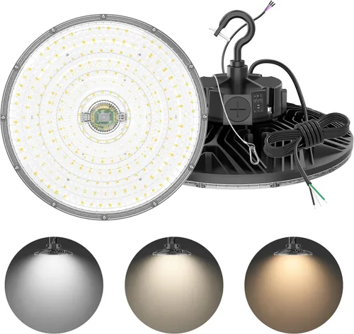 Miniatura 16 de Luz LED de alta bahía de 240W, AC100-277V 33,600LM 0-10V regulable (equivalente a 1200W HID/HPS) UL listado IP65 impermeable 5000K UFO LED luces