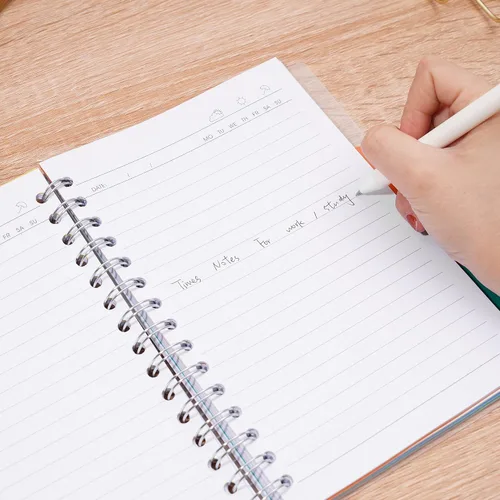 Miniatura 7 de Yoment Cuaderno de 5 materias con pestañas, cuaderno grande de 5 x 8 pulgadas con divisores, 240 páginas, cuadernos de plástico de tapa dura