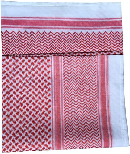 Bydezcon Pañuelo para la cabeza grande árabe Shemagh para hombre, chal del desierto Keffiyeh con estampado árabe, bufanda para el cuello, pañuelo
