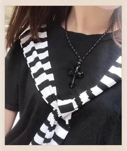 Miniatura 3 de Collar con dije de cruz de obsidiana negra, cristal curativo de obsidiana natural, piedra de energía, amuleto, para mujeres, hombres, niñas, niños