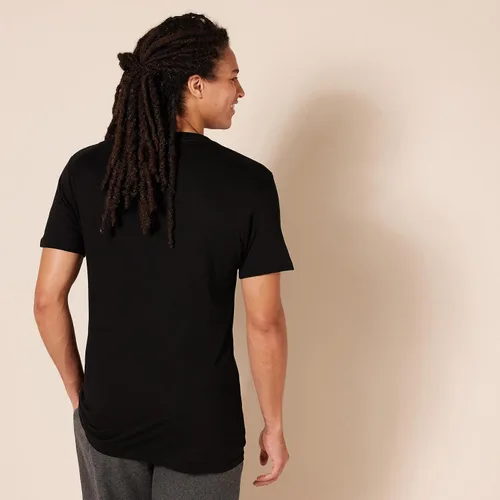 Miniatura 4 de Tienda Essentials Camiseta interior con cuello en V para hombre, transpirable, algodón, paquete de 6
