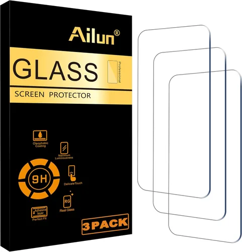 Miniatura 10 de Ailun Protector de pantalla para iPhone 14 Plus/iPhone 13 Pro Max [pantalla de 6.7 pulgadas], 3 unidades de vidrio templado compatible con fundas