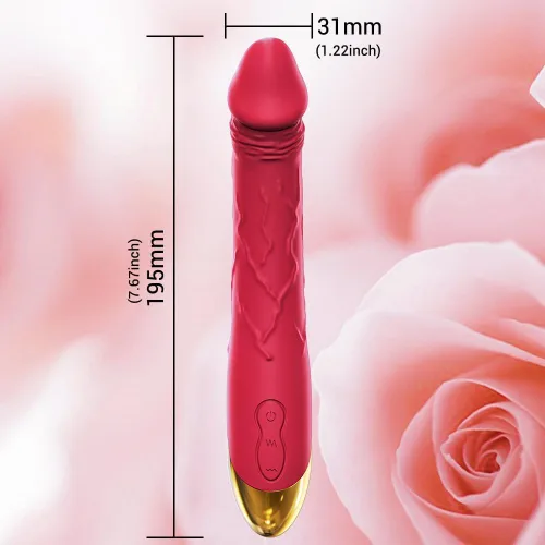 Miniatura 8 de Vibrador realista de 7.6 pulgadas para mujeres, 10 potentes modos de vibración para estimulación del clítoris y punto G, juguetes sexuales