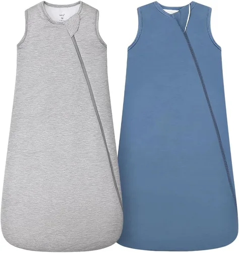 Miniatura 10 de HAPIU Saco de dormir unisex de rayón hecho de bambú TOG 1.0, cremallera premium de 2 vías, manta portátil para bebé