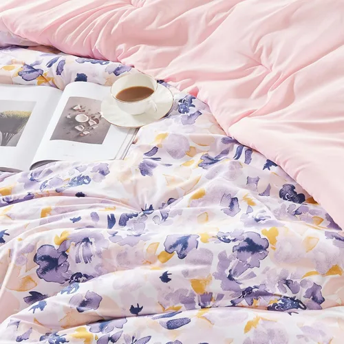 Miniatura 6 de SLEEP ZONE - Juego de edredón tamaño King en una bolsa - Juegos de ropa de cama para todas las estaciones, 7 piezas con 1 edredón, 1 sábana bajera