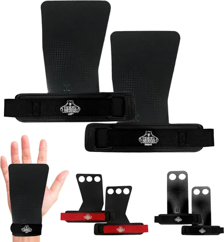 Miniatura 9 de Bear Grips Empuñaduras de dos agujeros, agarres de tres agujeros, empuñaduras sin agujeros, puños WOD para hombres y mujeres. Agarres de manos