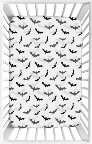 Miniatura 28 de Sábana decorativa para cuna, sábana bajera ajustable de microfibra para cuna para bebés y niños pequeños, 28 x 52 x 8 pulgadas, juego de sábanas
