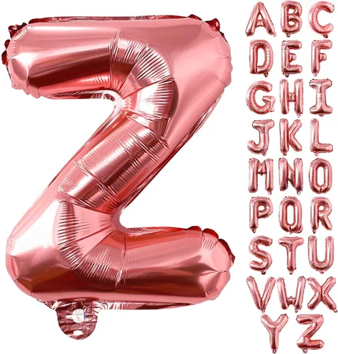 Miniatura 20 de Lovoir Globos grandes de 40 pulgadas de oro rosa con letra C de gran tamaño, globo de helio de aluminio de Mylar para decoración de fiesta de Letra