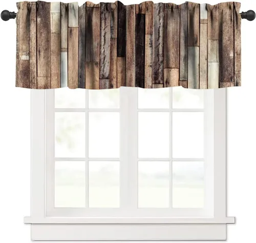 Miniatura 9 de Cenefa de piel de vaca blanca y negra, con estampado de animales de granja occidental, cortina corta opaca para ventana de granja, cocina