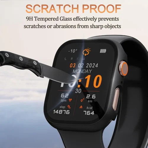 Miniatura 4 de Juego de 2 fundas de PC duro para Apple Watch SE 3 (2025) / SE2 / SE / Series 6/5/4, protector de pantalla de 40 mm, con protector de pantalla