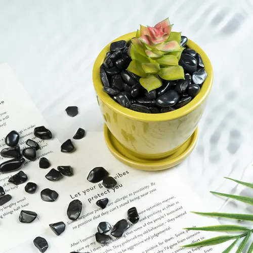 Miniatura 6 de Crocon Chips de turmalina negra pulida, piedra natural a granel, piedra natural cruda, para pulir, cabaña, gema de pulido para minería, equilibrio