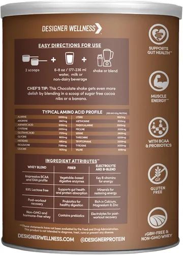 Miniatura 7 de Polvo de proteína de suero 100 % premium de Designer Protein, 1020W130, 1, 1