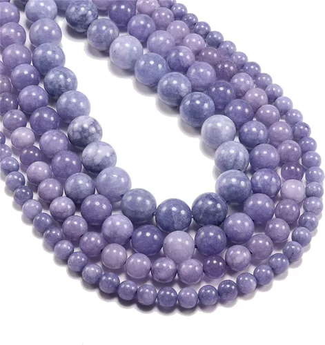 Miniatura 10 de 4 6 8 10 0.472 in cuentas de piedras preciosas naturales redondas de piedra suelta para bricolaje pulsera, collar, pendientes, joyería artesanía Azul