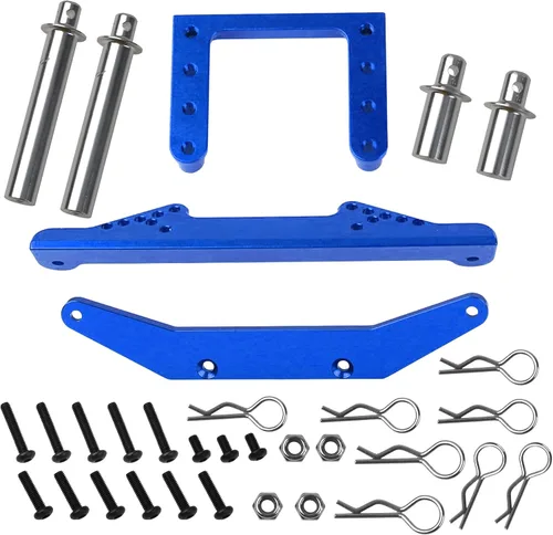 Miniatura 3 de Soportes de cuerpo delanteros y traseros de metal, postes de cuerpo, piezas de actualización compatibles con Traxxas Slash 2WD Rustler Stampede VXL
