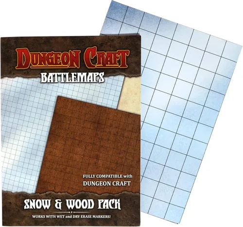 Miniatura 12 de DUNGEON CRAFT Battlemaps - Juego de mesa, alfombrilla de batalla para Calabozos y Dragones, alfombrilla DND laminada brillante de doble cara